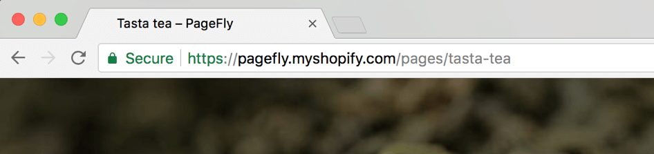 URL of a regular PageFly page