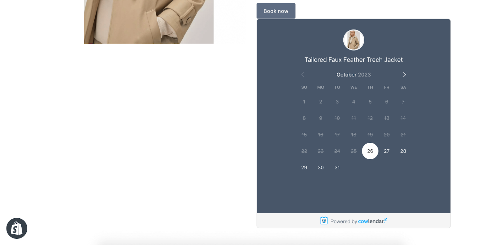 Cowlendar • Best Shopify app for bookings and appointments