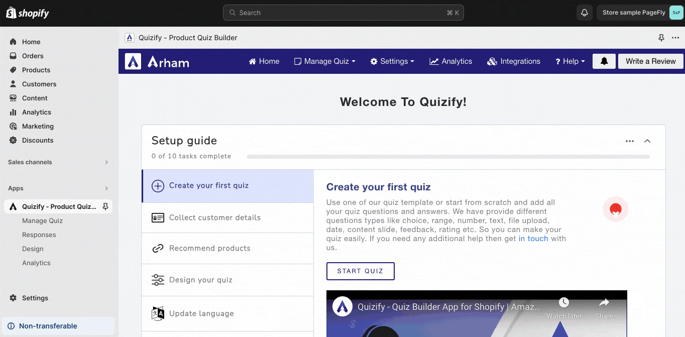 Quizify ‑ Product Quiz Builder